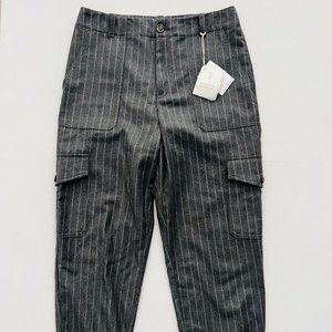Brunello Cucinelly Boy's Wool Striped Cargo  Pants Grey ( 12 )